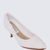 Elara Comfy Pumps In WhitePumps - myballerine
