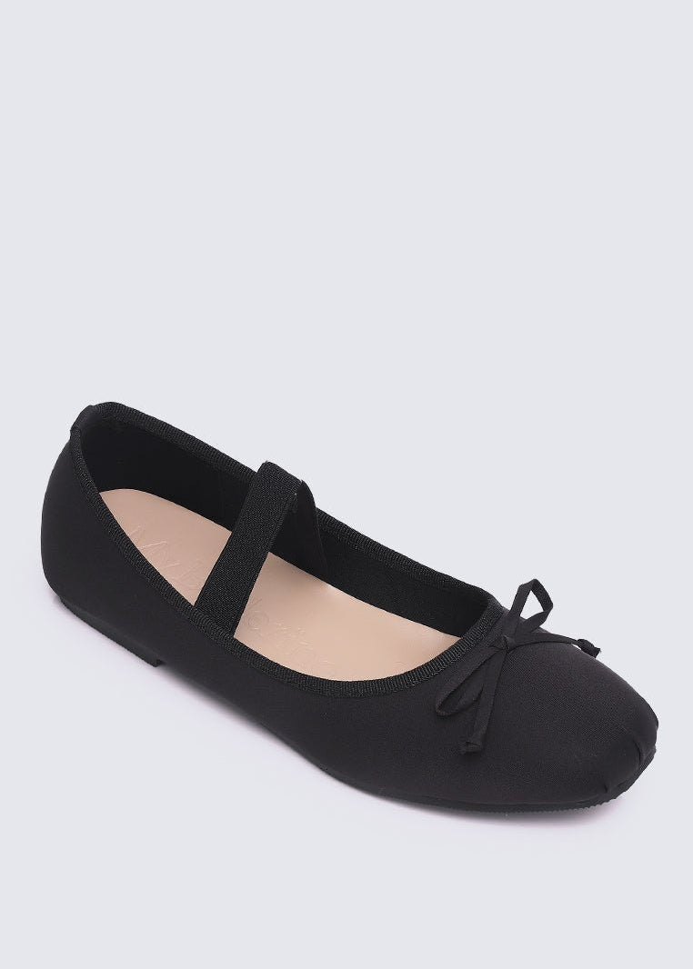 Eleanee Comfy Ballerina In Black - myballerine