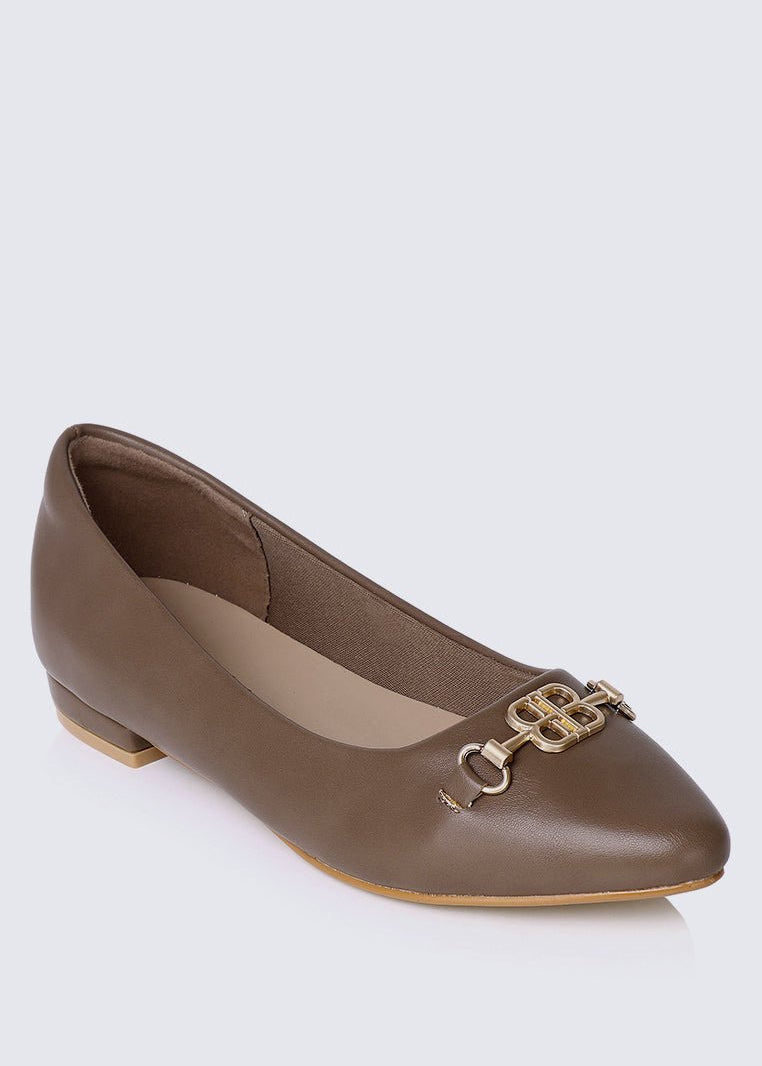 Elisa Comfy Pumps In TaupeShoes - myballerine