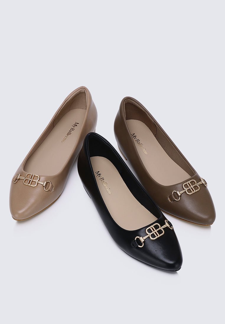 Elisa Comfy Pumps In TaupeShoes - myballerine