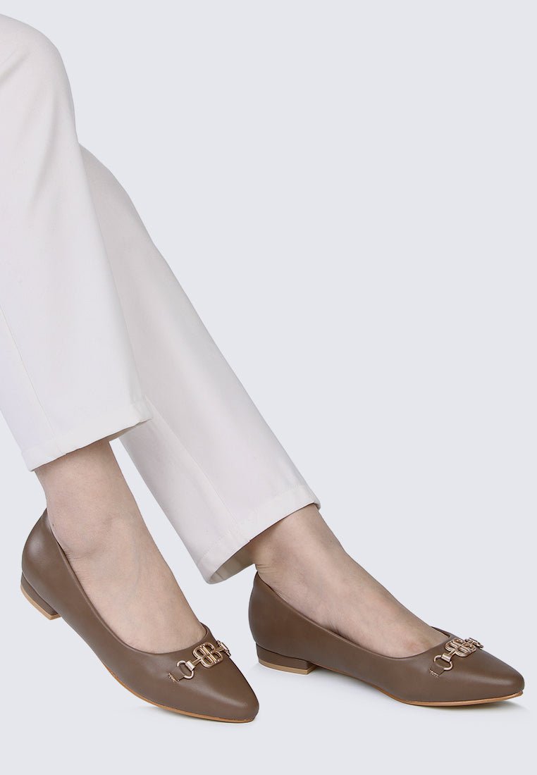 Elisa Comfy Pumps In TaupeShoes - myballerine