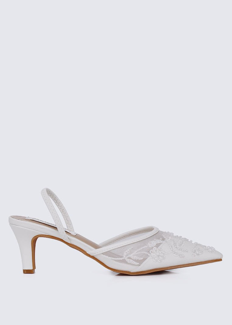 Elowen Comfy Heels In IvoryHeels - myballerine