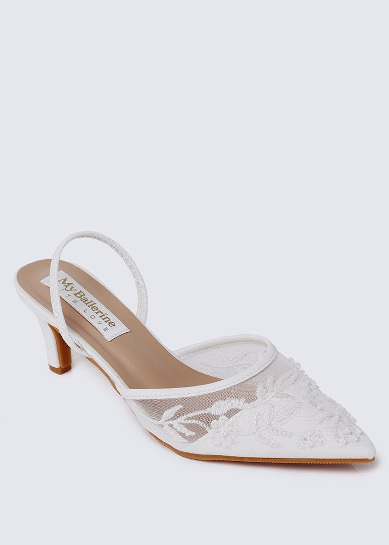 Elowen Comfy Heels In IvoryHeels - myballerine