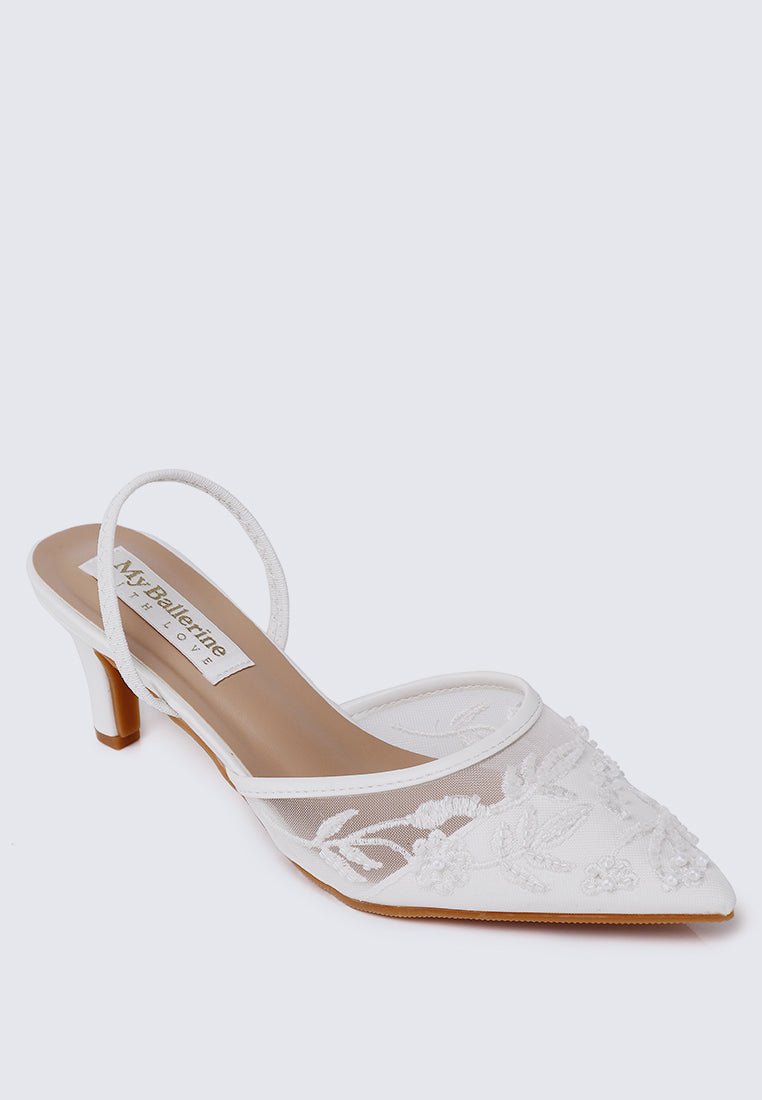 Elowen Comfy Heels In IvoryHeels - myballerine