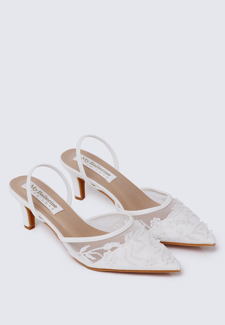 Elowen Comfy Heels In IvoryHeels - myballerine