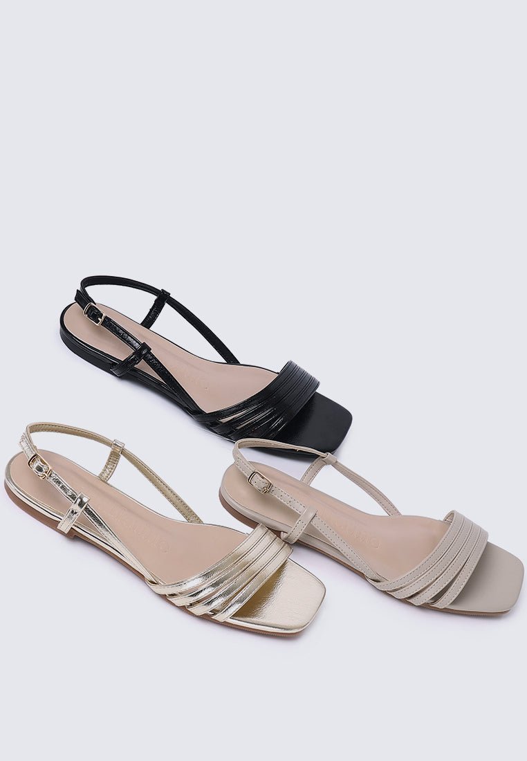 Elsie Comfy Sandals In GoldSandals - myballerine