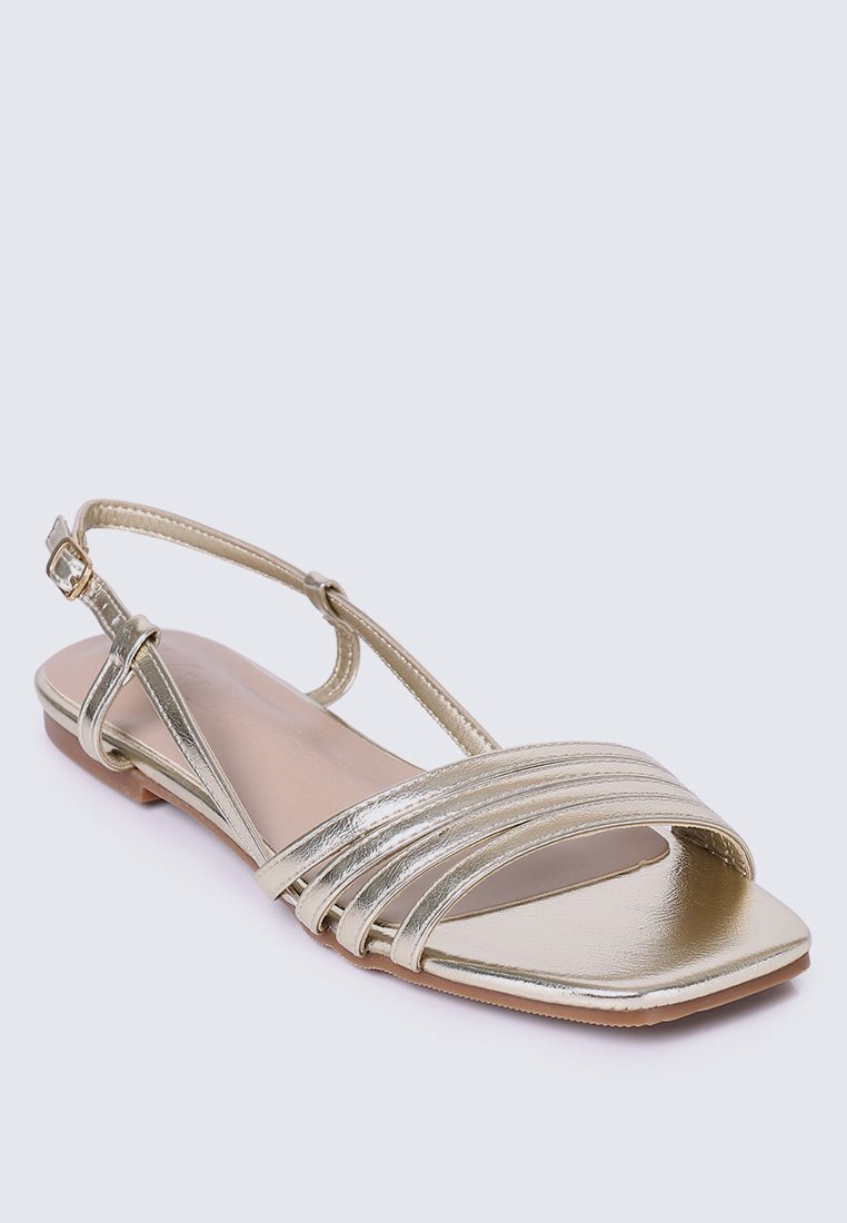 Elsie Comfy Sandals In GoldSandals - myballerine