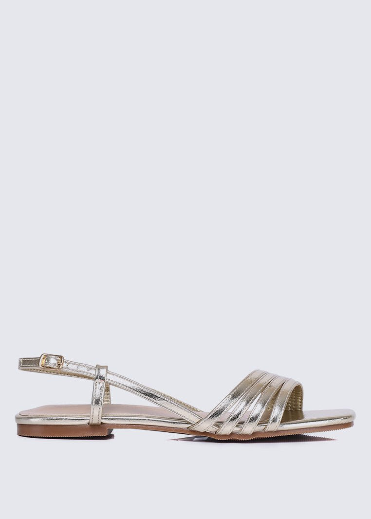 Elsie Comfy Sandals In GoldShoes - myballerine