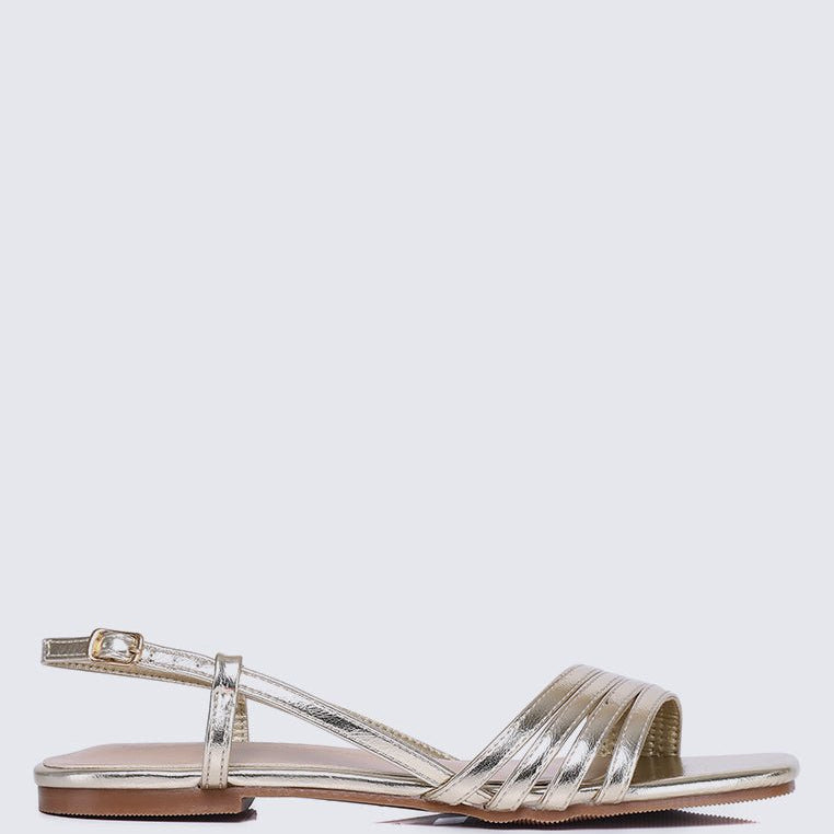 Elsie Comfy Sandals In GoldShoes - myballerine