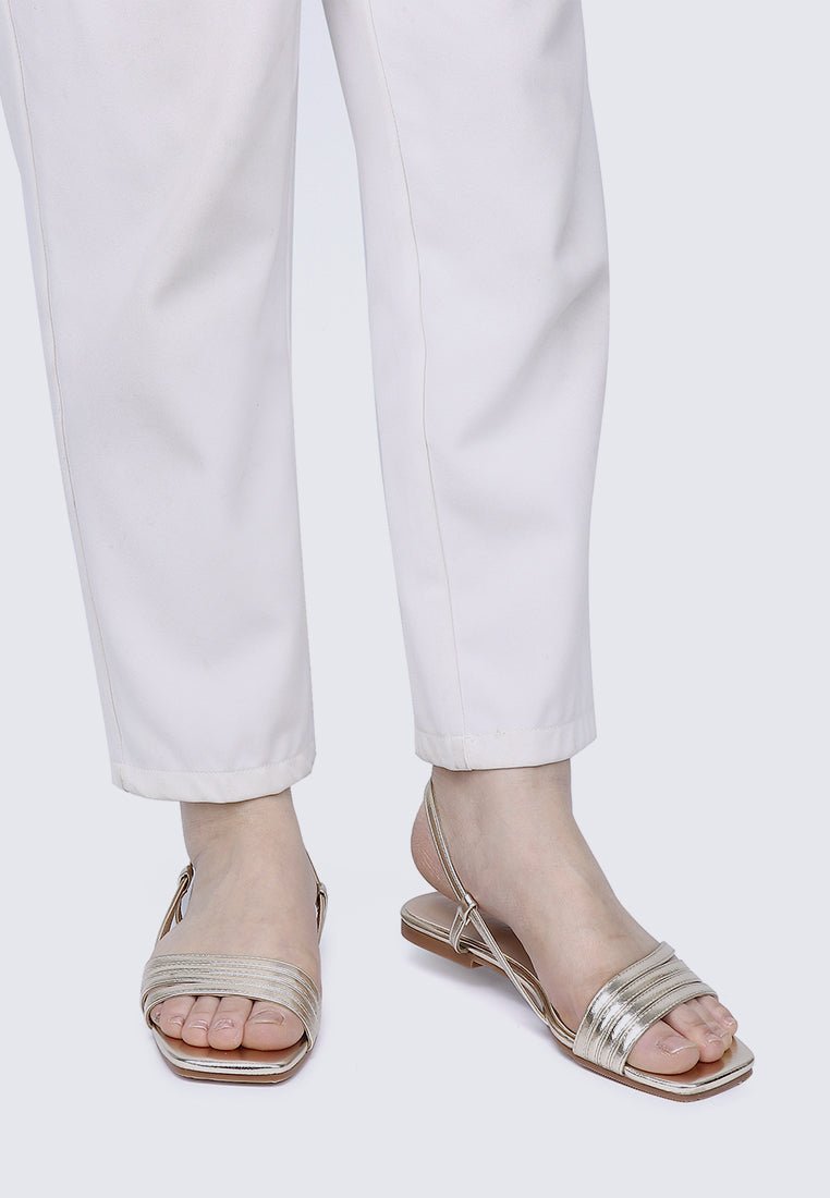 Elsie Comfy Sandals In GoldShoes - myballerine