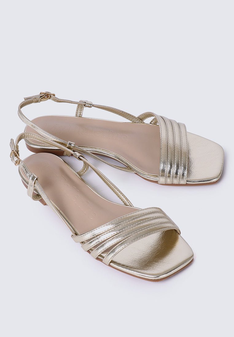 Elsie Comfy Sandals In GoldShoes - myballerine