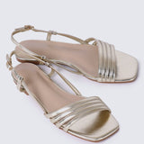 Elsie Comfy Sandals In GoldShoes - myballerine