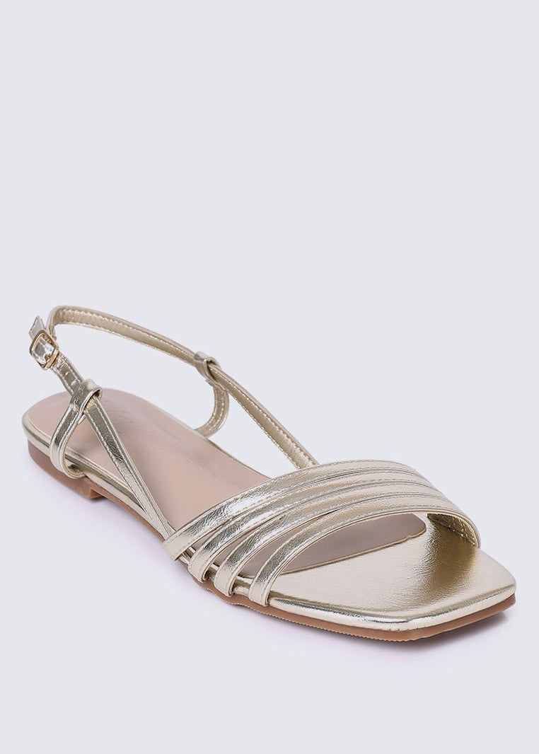 Elsie Comfy Sandals In GoldShoes - myballerine
