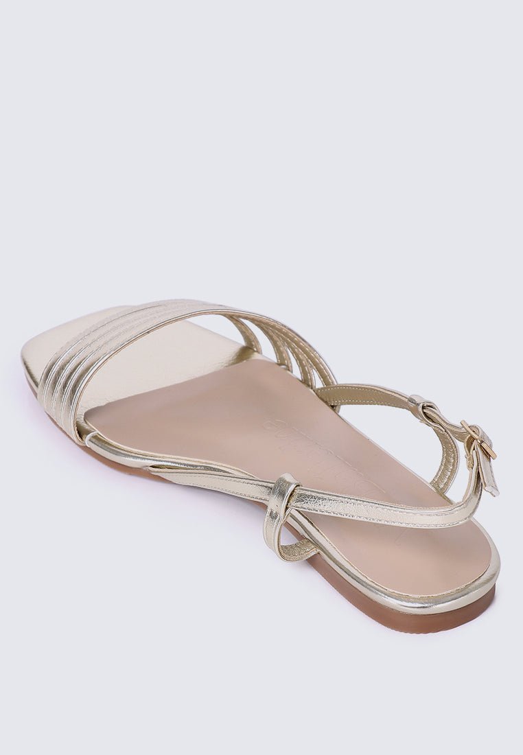 Elsie Comfy Sandals In GoldShoes - myballerine