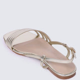 Elsie Comfy Sandals In GoldShoes - myballerine
