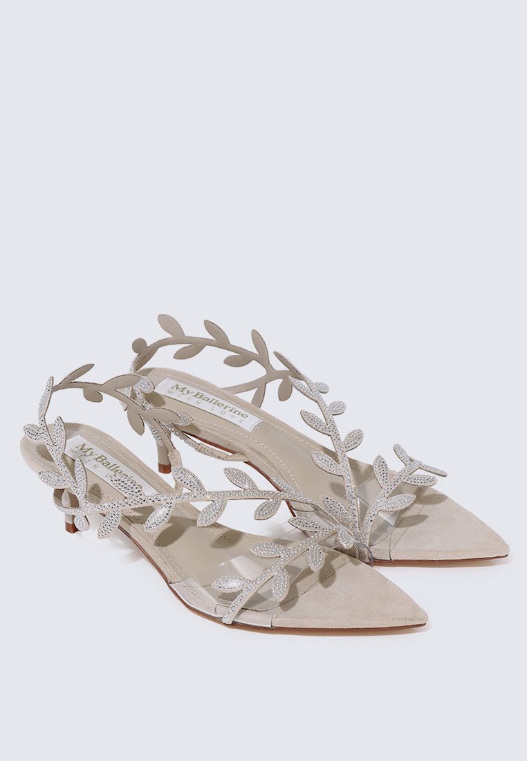 Elysian Comfy Heels In BeigeHeels - myballerine