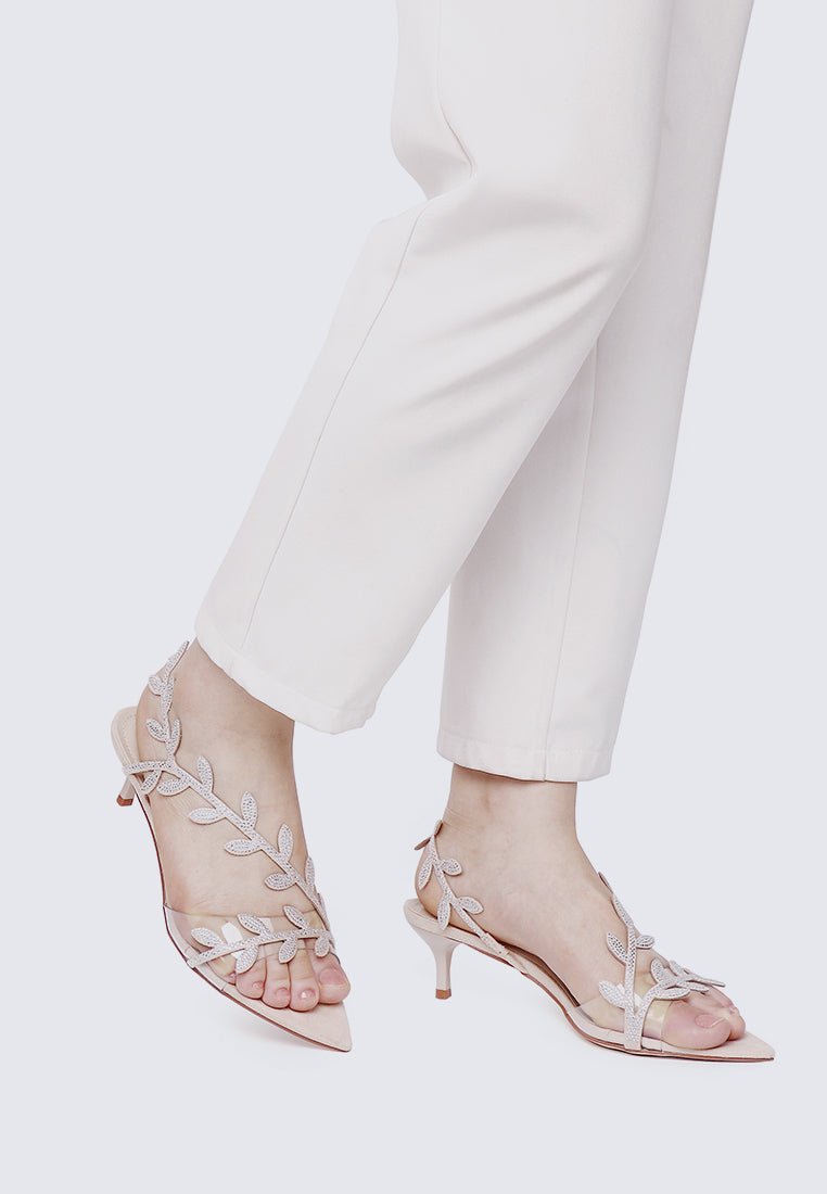 Elysian Comfy Heels In BeigeHeels - myballerine