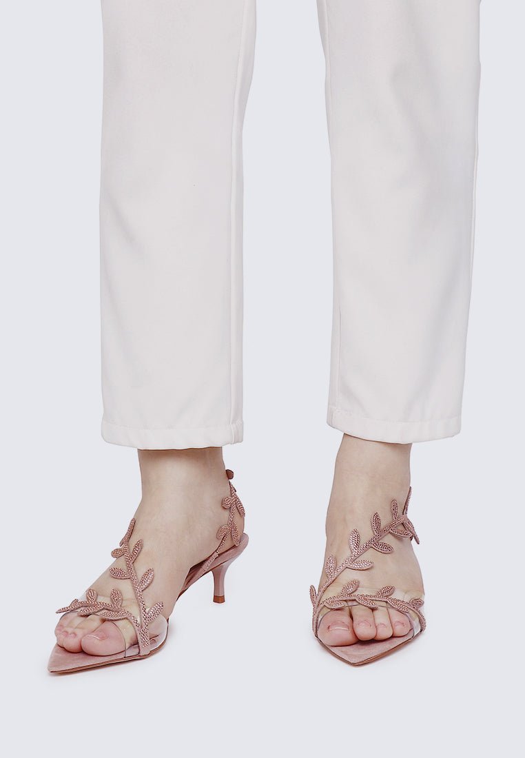 Elysian Comfy Heels In Nude PinkHeels - myballerine