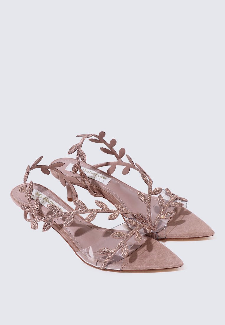 Elysian Comfy Heels In Nude PinkHeels - myballerine
