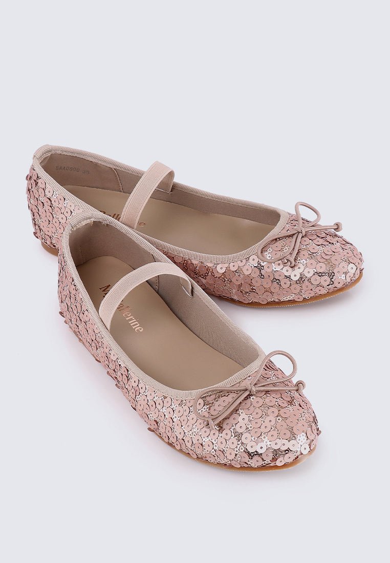 Emerson Comfy Ballerina In ChampagneShoes - myballerine