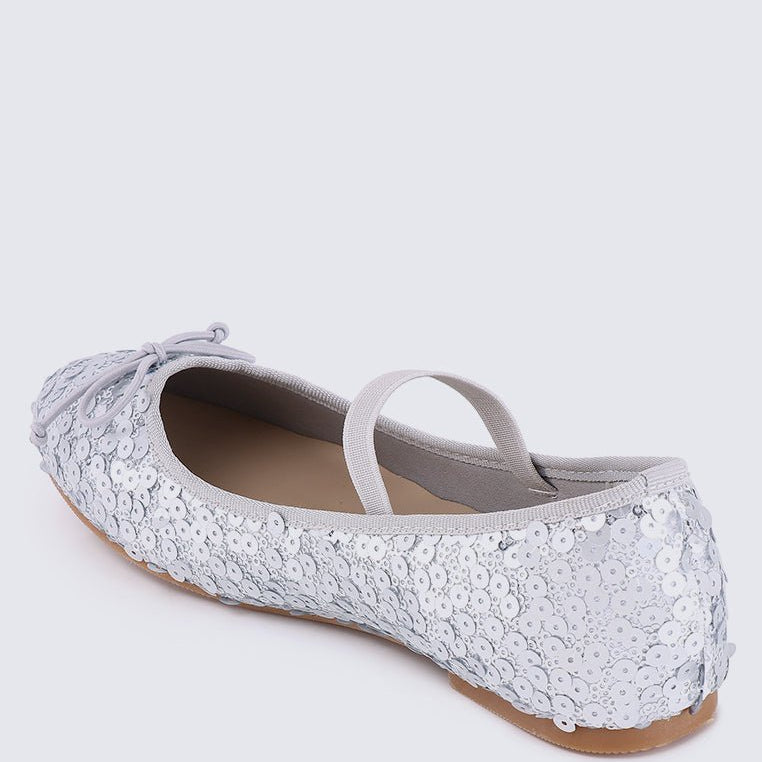 Emerson Comfy Ballerina In SilverShoes - myballerine