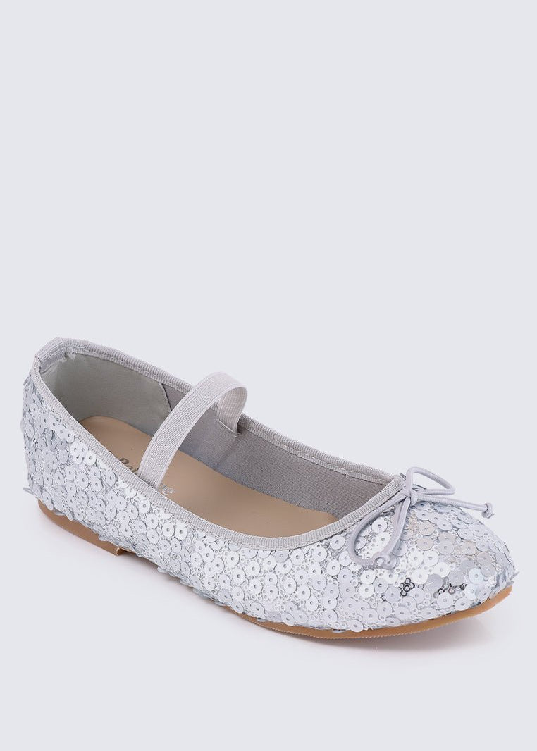 Emerson Comfy Ballerina In SilverShoes - myballerine