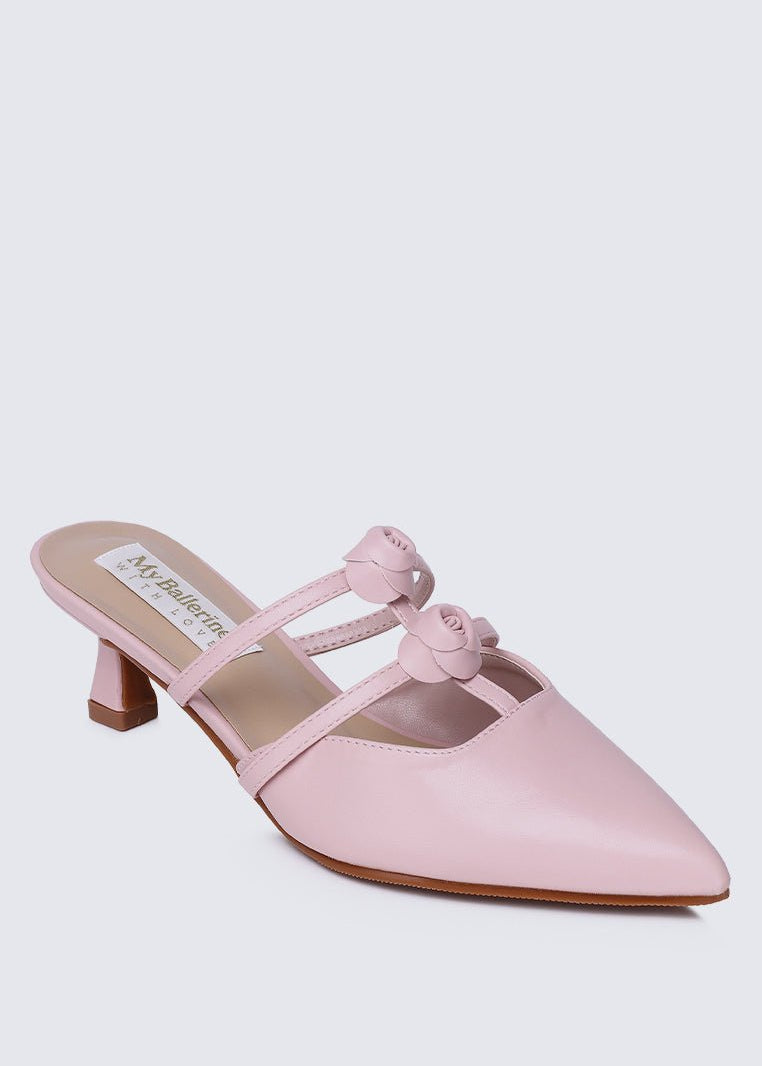 Enchant??e Comfy Heels In PinkShoes - myballerine