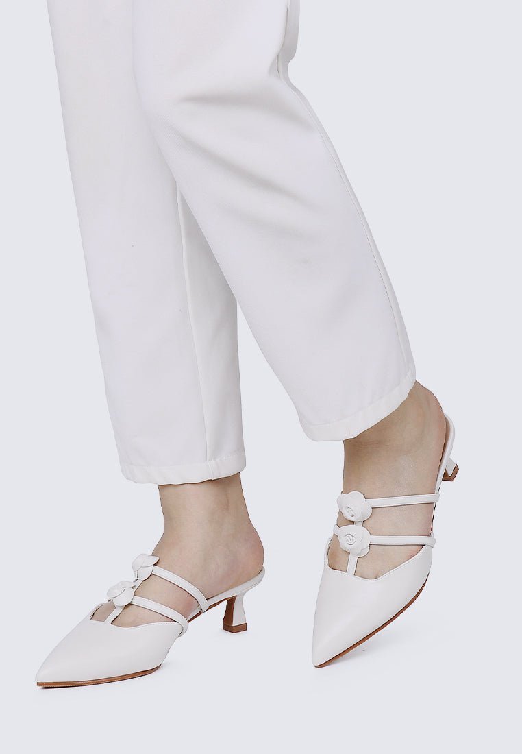 Enchantée Comfy Heels In WhiteHeels - myballerine