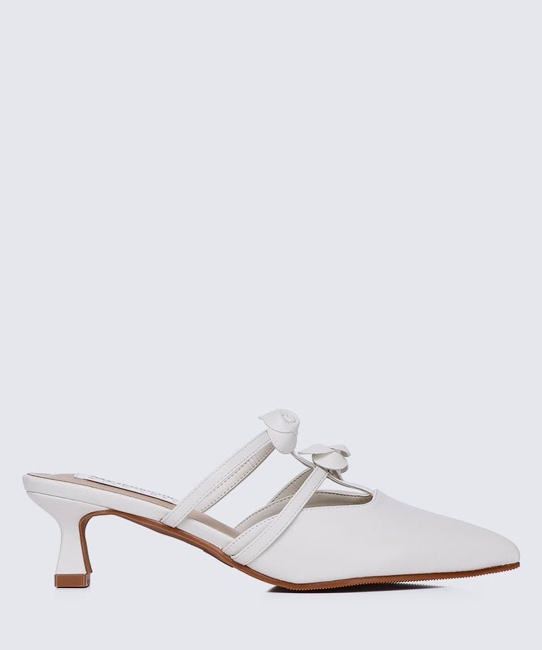Enchant??e Comfy Heels In WhiteShoes - myballerine
