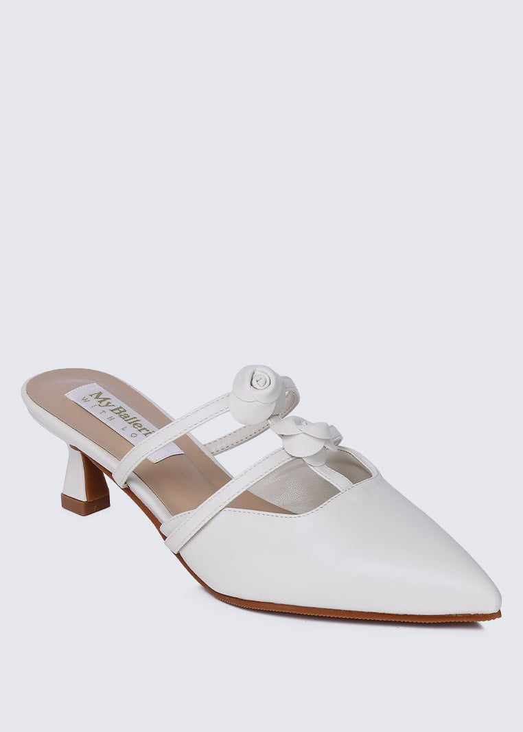 Enchant??e Comfy Heels In WhiteShoes - myballerine