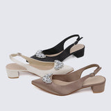 Esme Comfy Heels In Taupe - myballerine