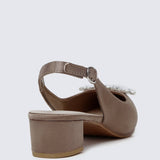 Esme Comfy Heels In Taupe - myballerine