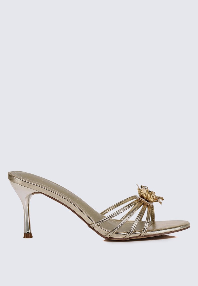Eternal Blossom Comfy Heels In In GoldHeels - myballerine