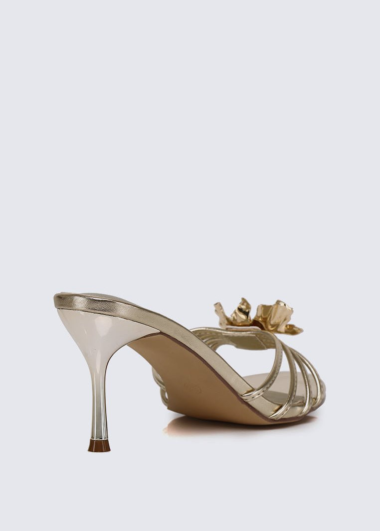 Eternal Blossom Comfy Heels In In GoldHeels - myballerine