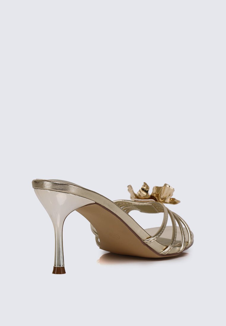 Eternal Blossom Comfy Heels In In GoldHeels - myballerine