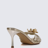 Eternal Blossom Comfy Heels In In GoldHeels - myballerine