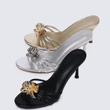 Eternal Blossom Comfy Heels In In GoldHeels - myballerine