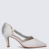 Everly Comfy Heels In Ivory - myballerine