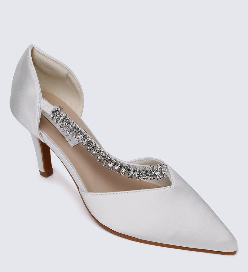 Everly Comfy Heels In Ivory - myballerine