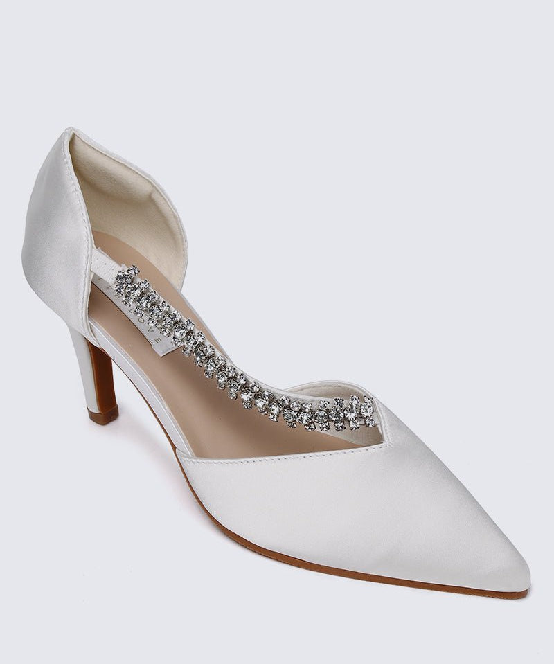 Everly Comfy Heels In Ivory - myballerine