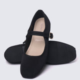 Faye FlexFit Comfy Ballerina In BlackBallerina - myballerine