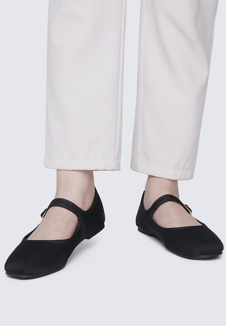 Faye FlexFit Comfy Ballerina In BlackBallerina - myballerine