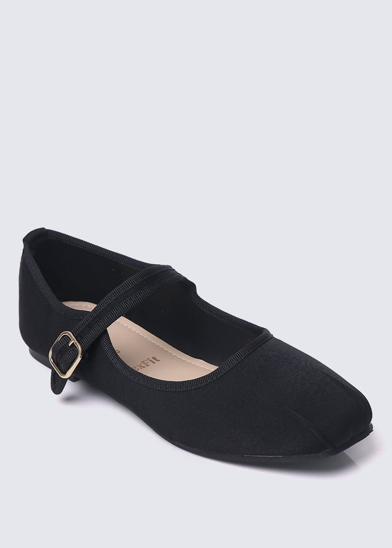 Faye FlexFit Comfy Ballerina In BlackBallerina - myballerine