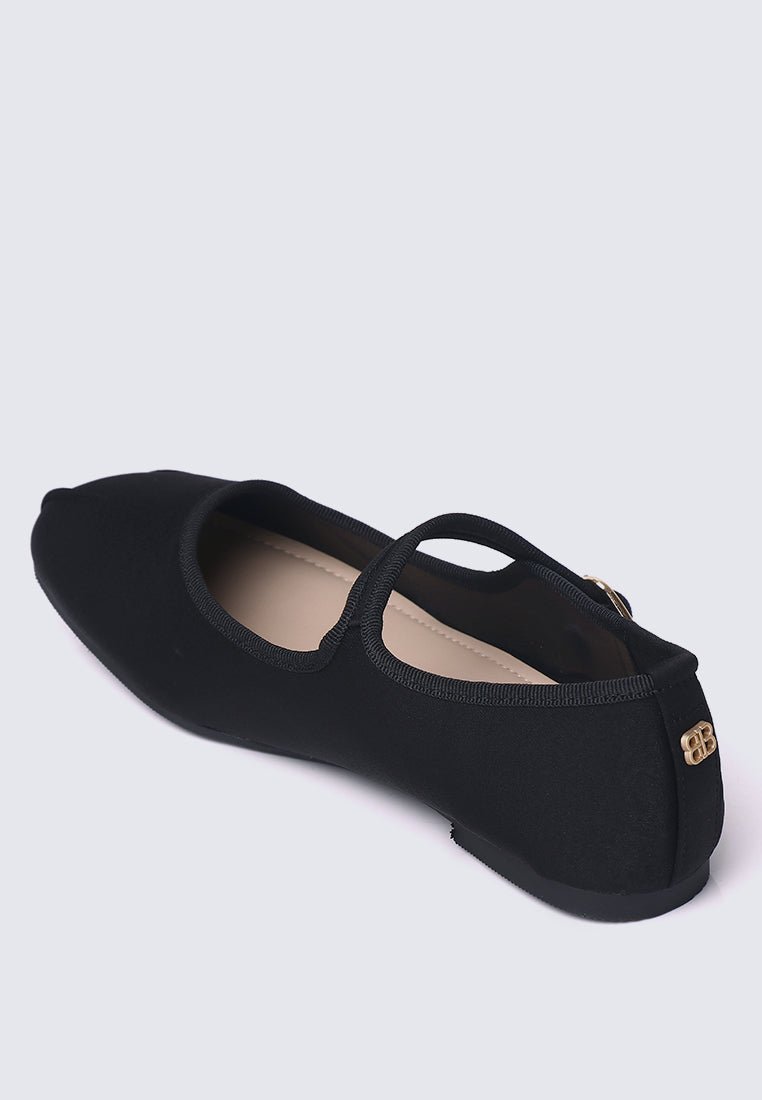 Faye FlexFit Comfy Ballerina In BlackBallerina - myballerine
