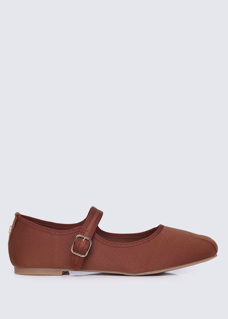 Faye FlexFit Comfy Ballerina In BrownBallerina - myballerine