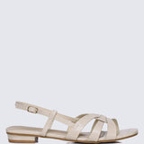 Finley Comfy Sandals In AlmondSandals - myballerine