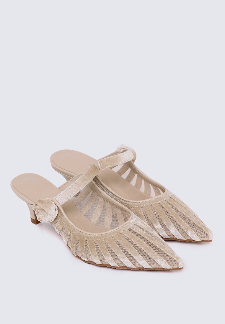 Fioren Comfy Heels In ChampagneHeels - myballerine