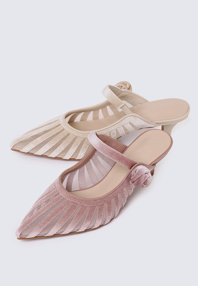 Fioren Comfy Heels In ChampagneHeels - myballerine