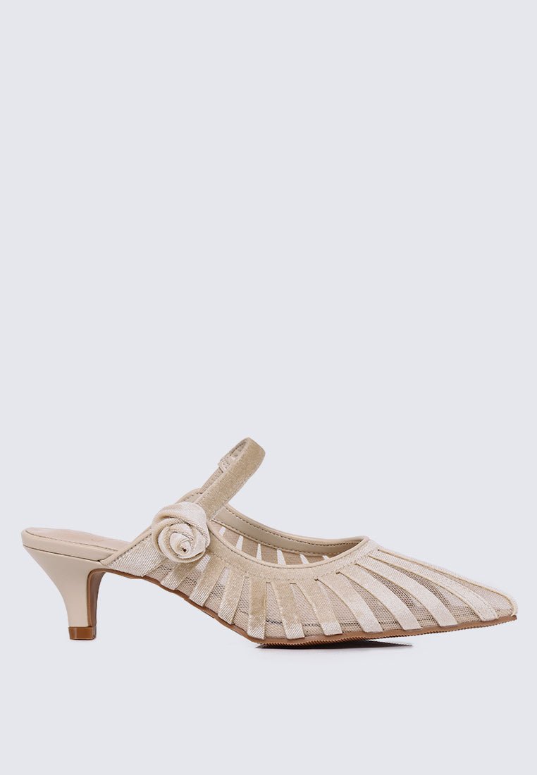 Fioren Comfy Heels In ChampagneHeels - myballerine