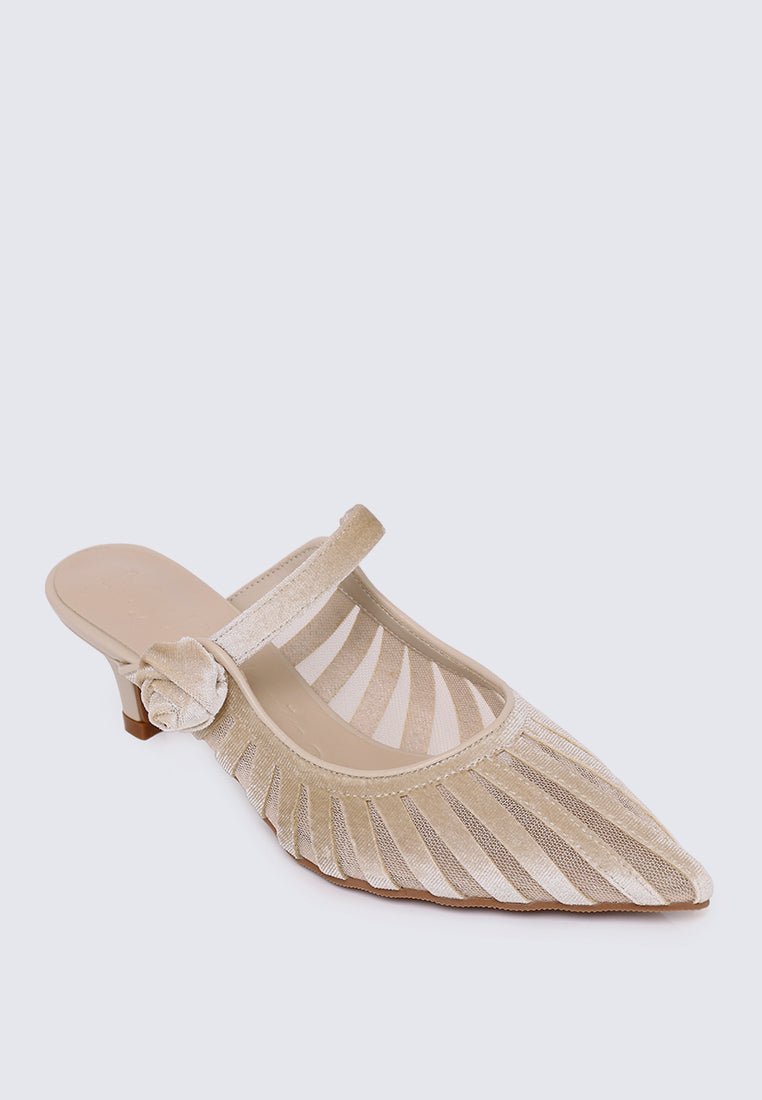 Fioren Comfy Heels In ChampagneHeels - myballerine